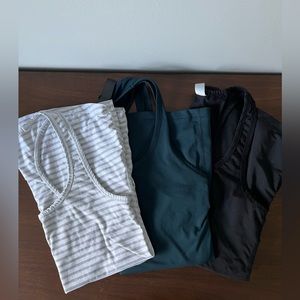 Set of three razor back tanks